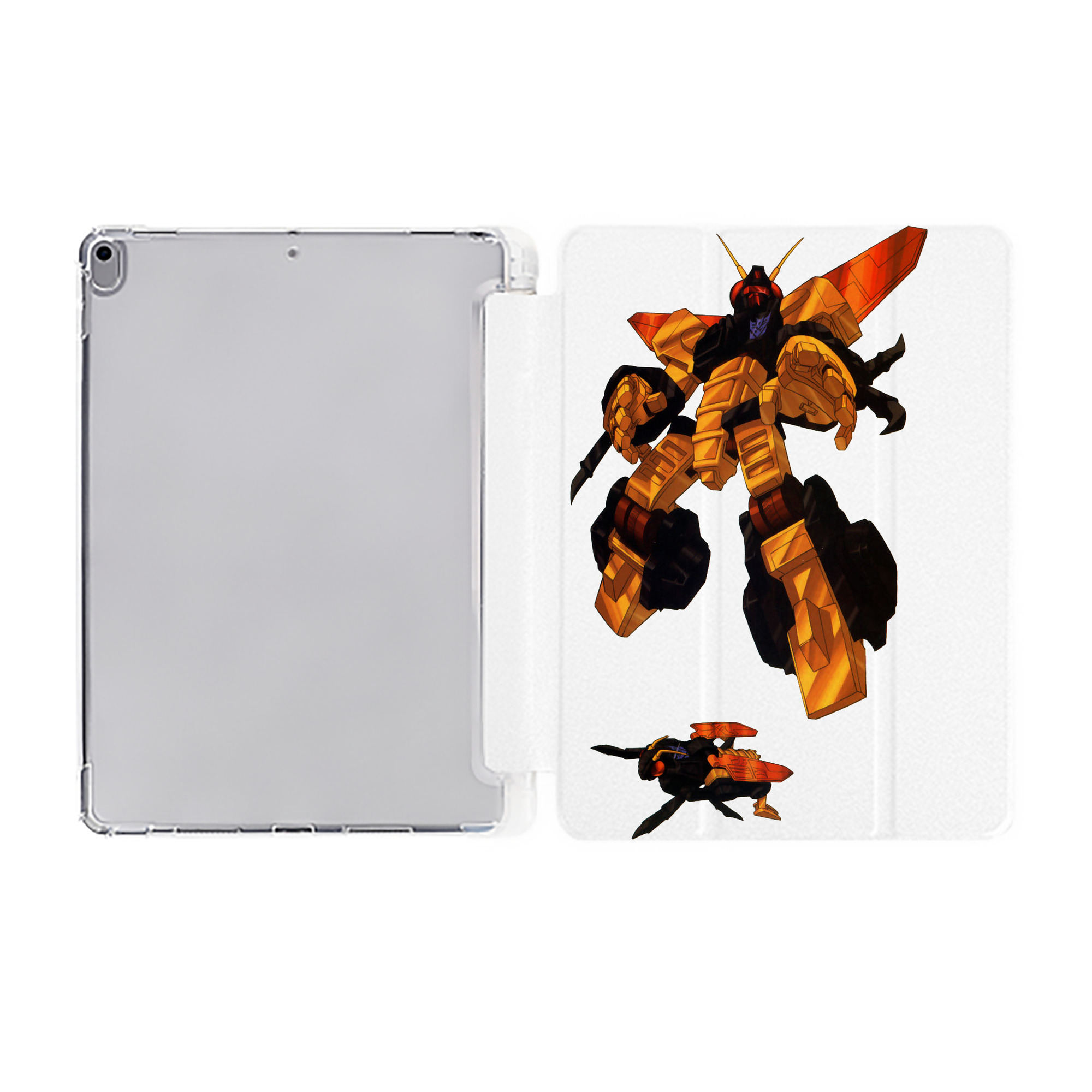 （画像用）  IPad ケース ペン収納付き 三つ折りスタンド PUレザー×シリコン 対応機種9.5/10.5/10.9インチ